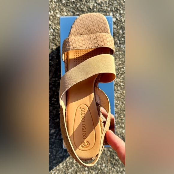 Corso Como!😎”Hally 2” Snakeskin design/Sandals/Heels/Leather/Size-8.5 - Picture 10 of 14